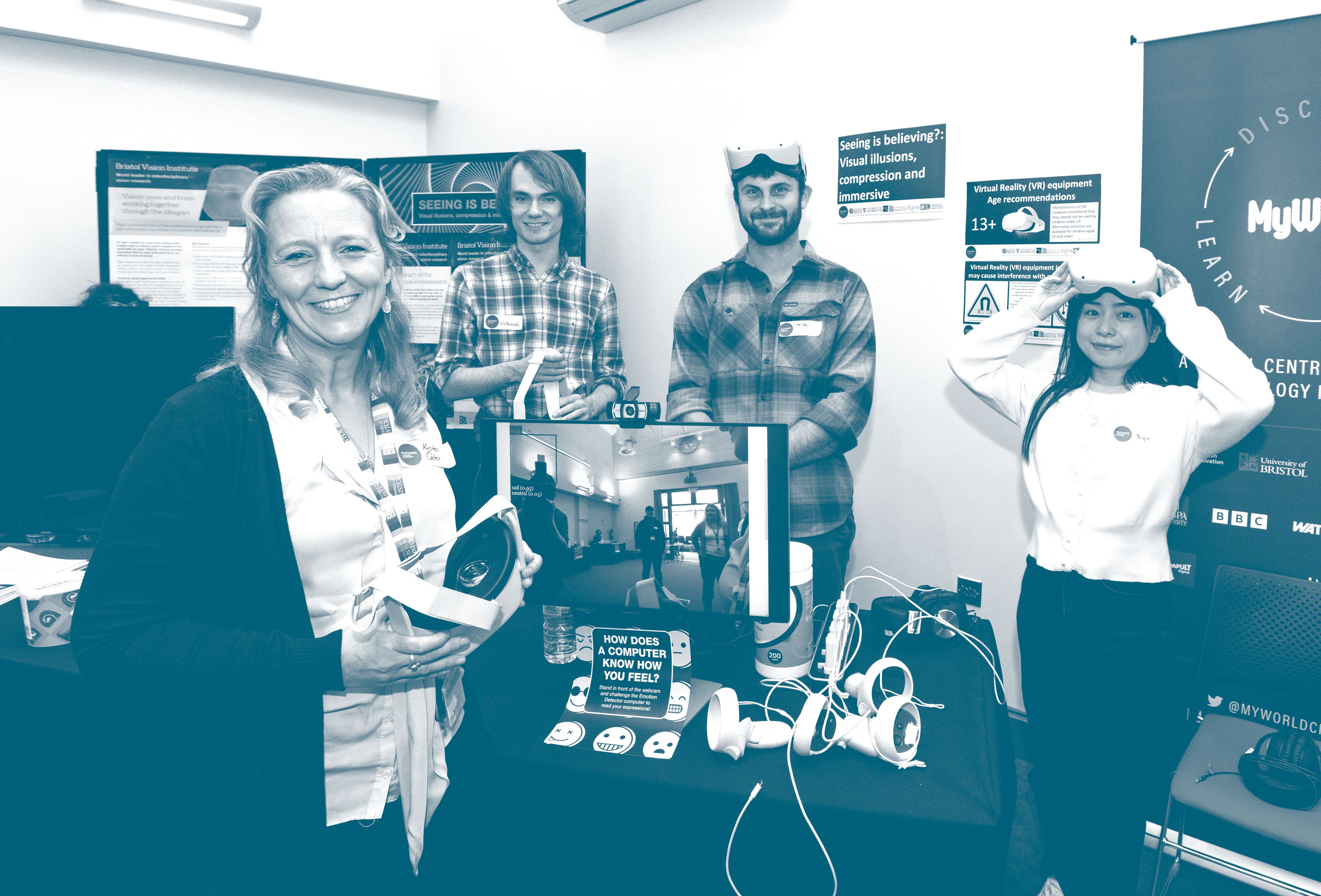Professor Cater and team at their ‘Seeing is Believing’ stand at FUTURES 2023, a festival celebrating research and innovation