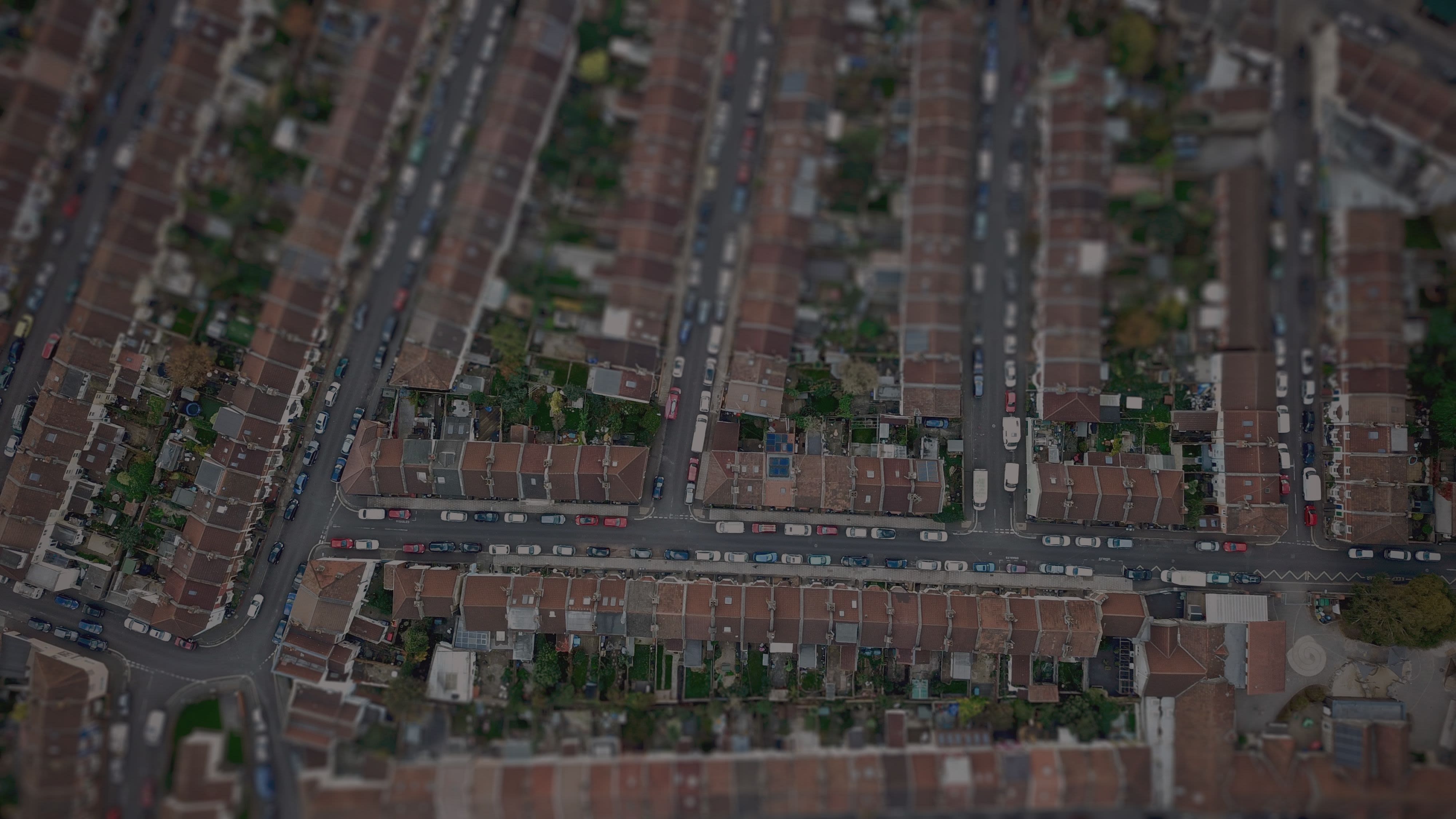 aerial view of houses