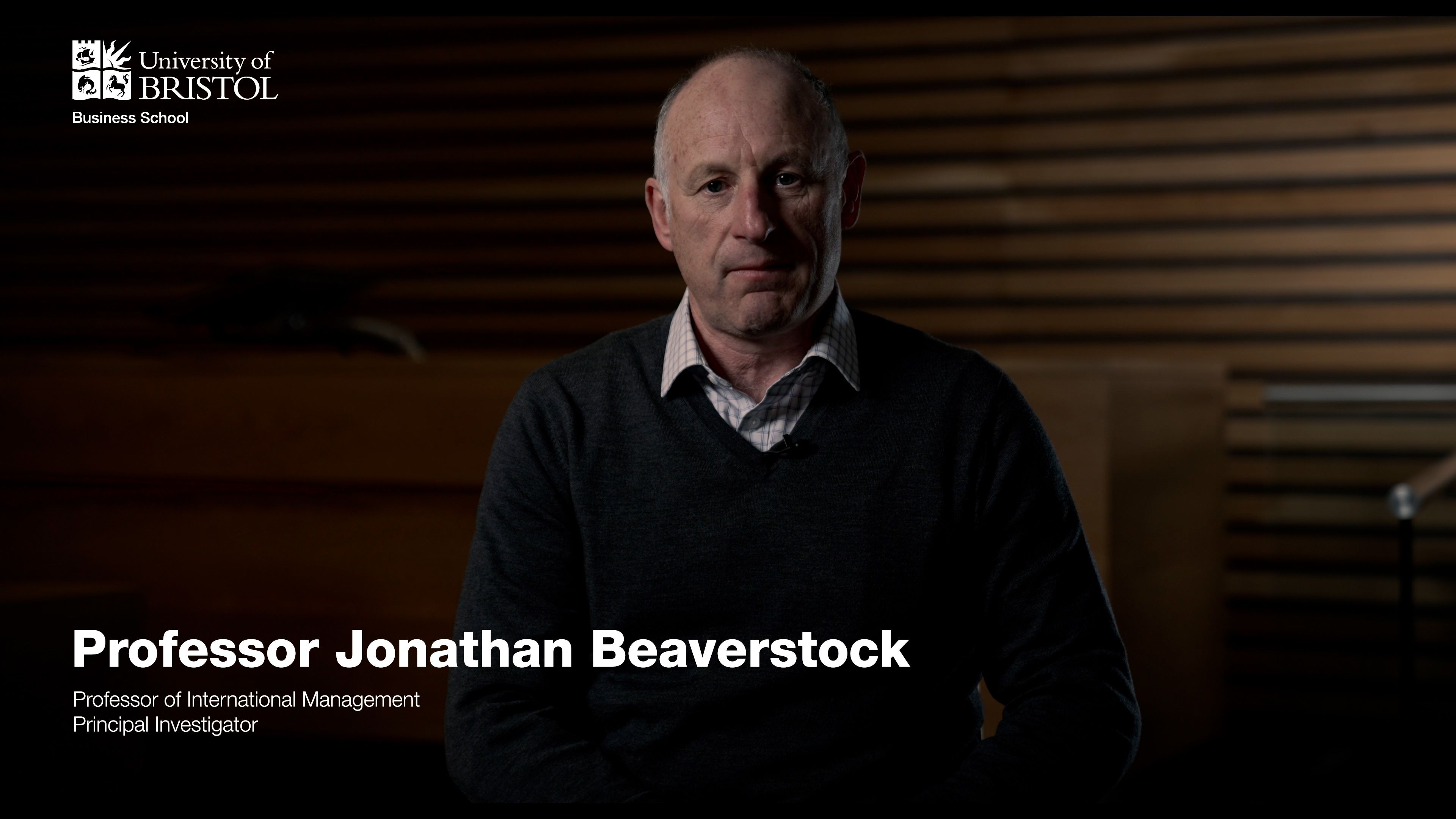 Professor Jonathan Beaverstock, Deputy Dean of the University of Bristol Business School
