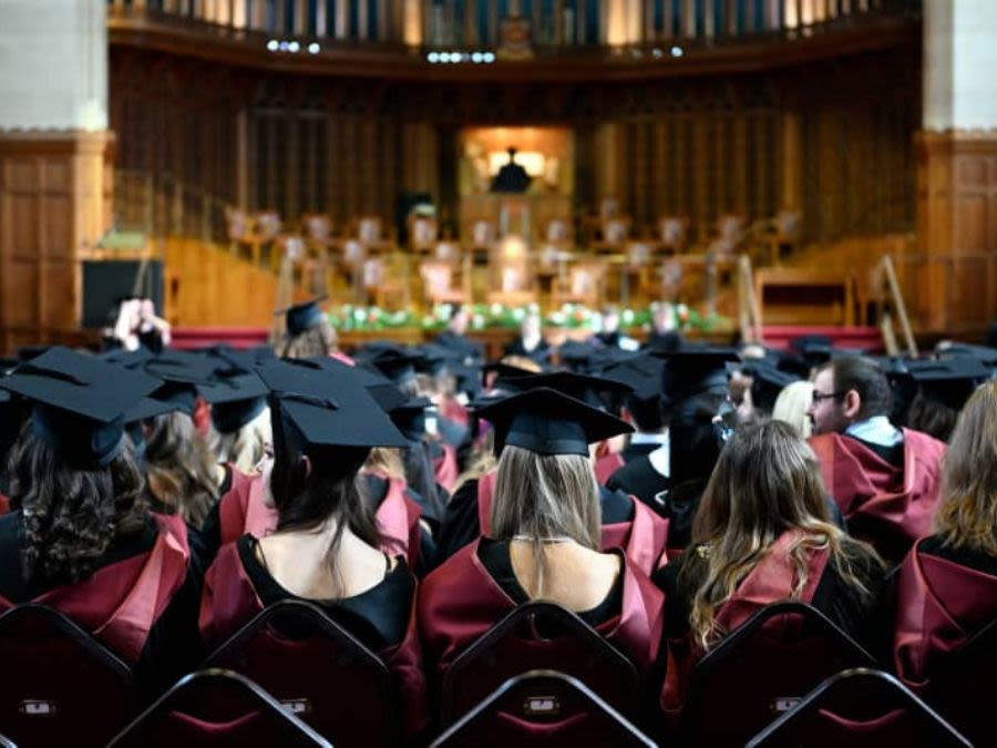 Graduates at their ceremony