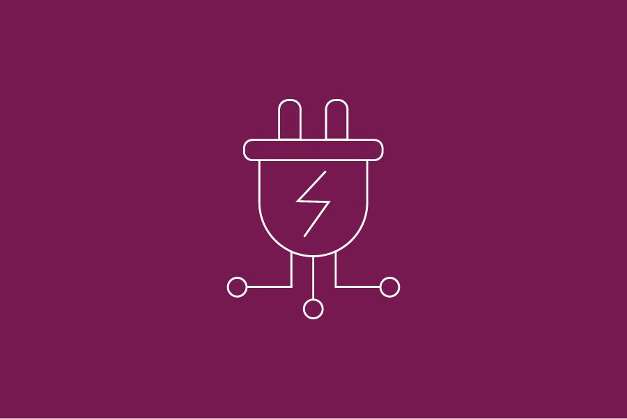 Electrical Systems and Devices icon with a plug socket with a lightning bolt