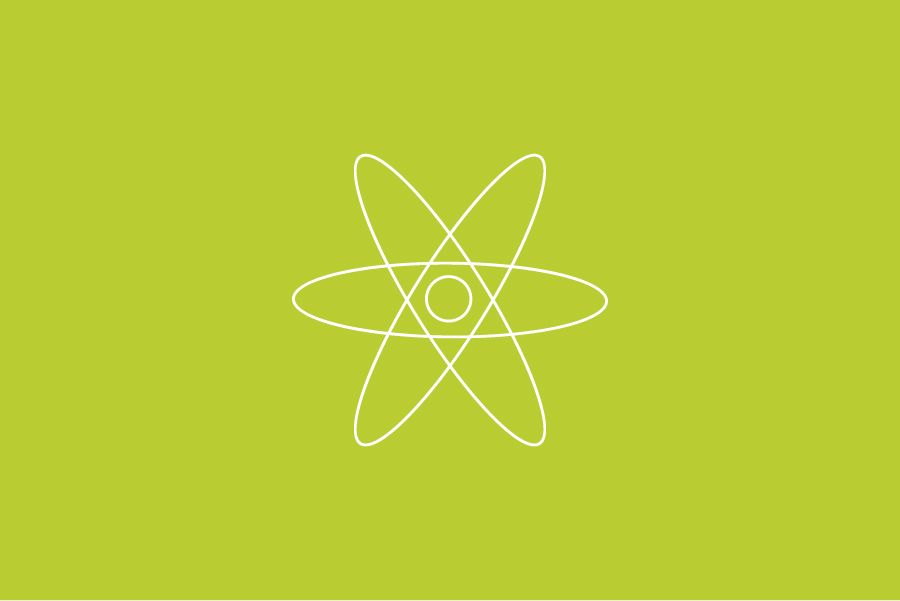 Nuclear icon of an atom