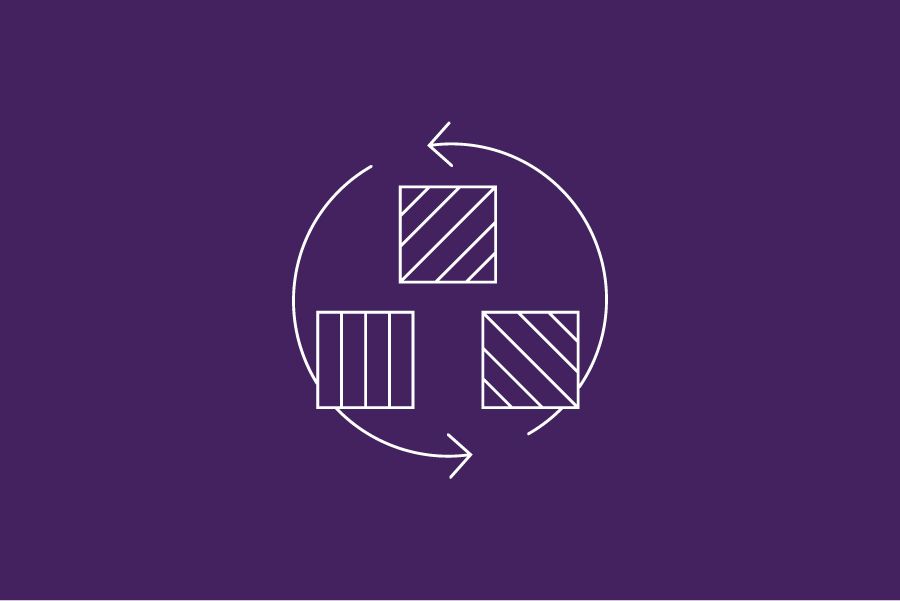 Societal transformation icon of multiple people in a circle