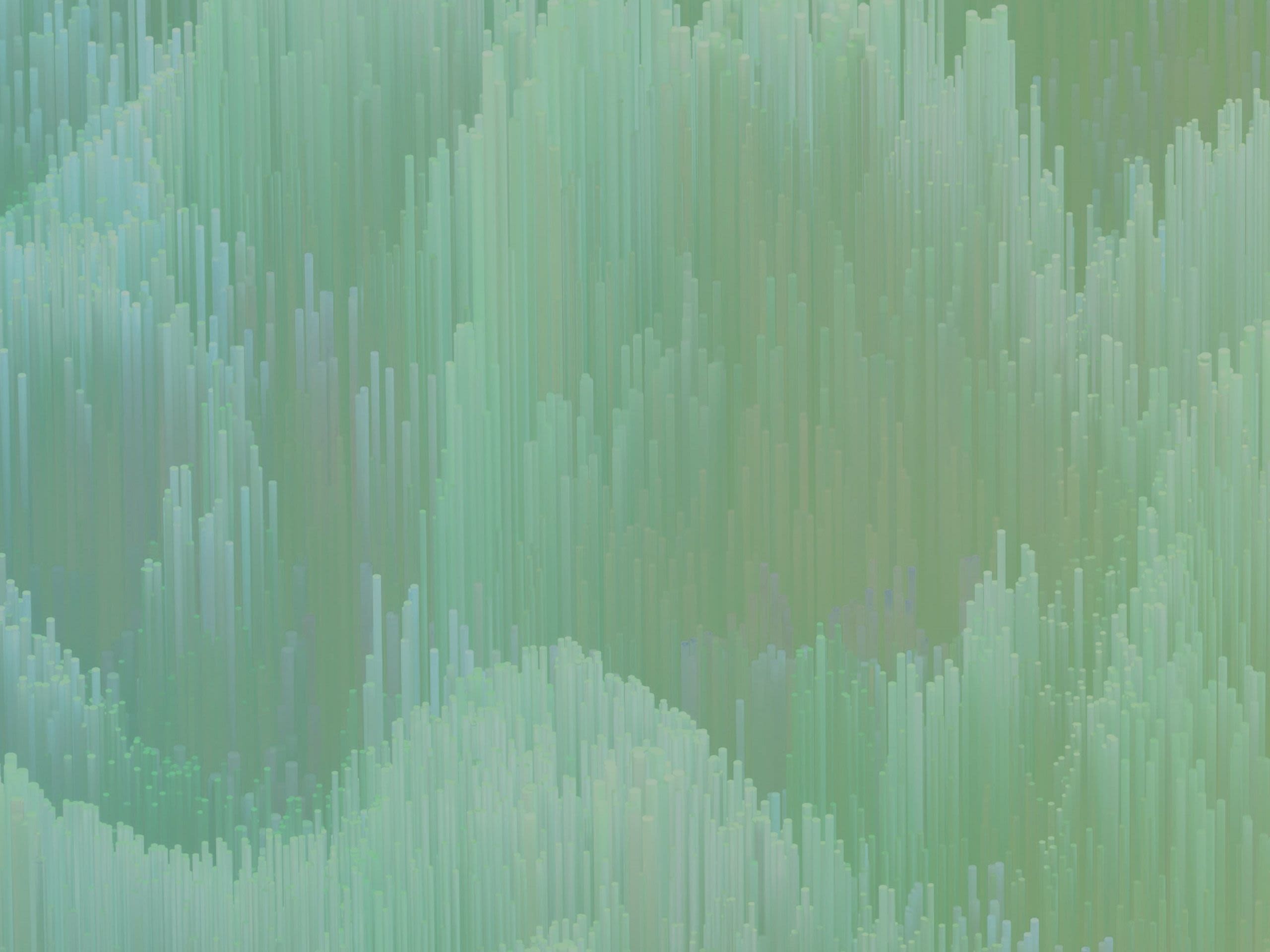 An abstract image showing green and blue bars